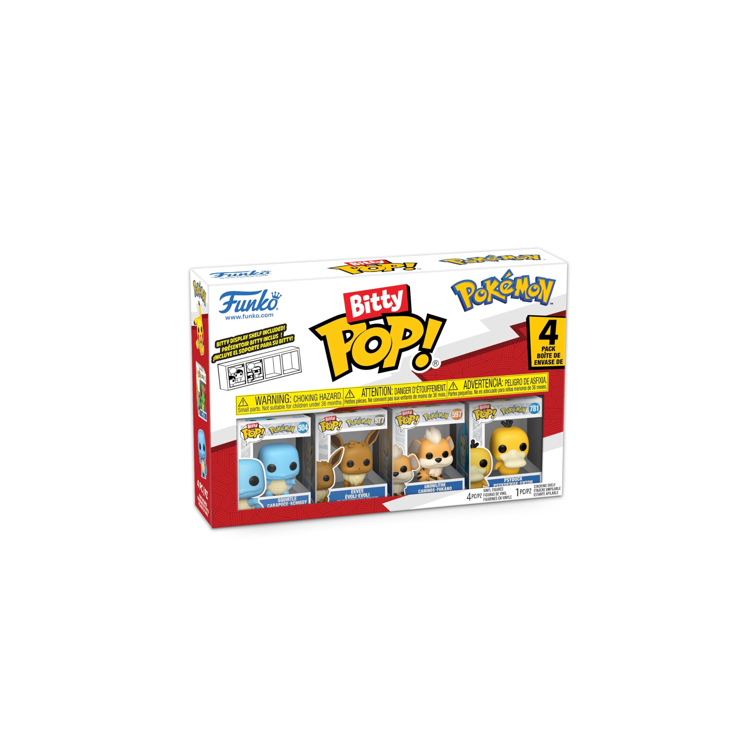 Funko Bitty Pop! Pokemon - Squirtle 4PK with Mystery Mini Figure | 0.9-inch Vinyl