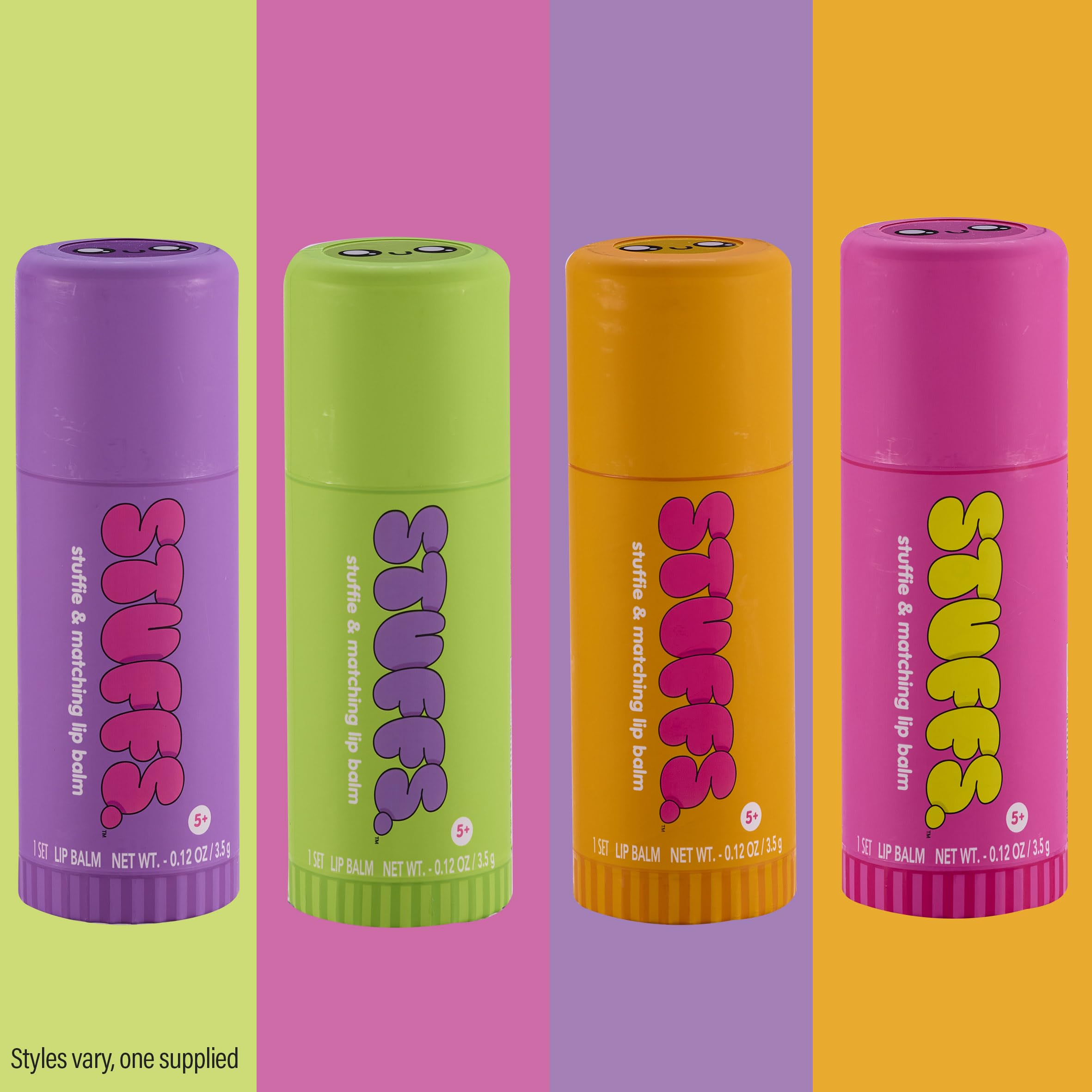 STUFFS Self-Care Stuffie & Lip Balm Set - Collectible Plush Toy with Matching Lip Balm, 5+ Years 3