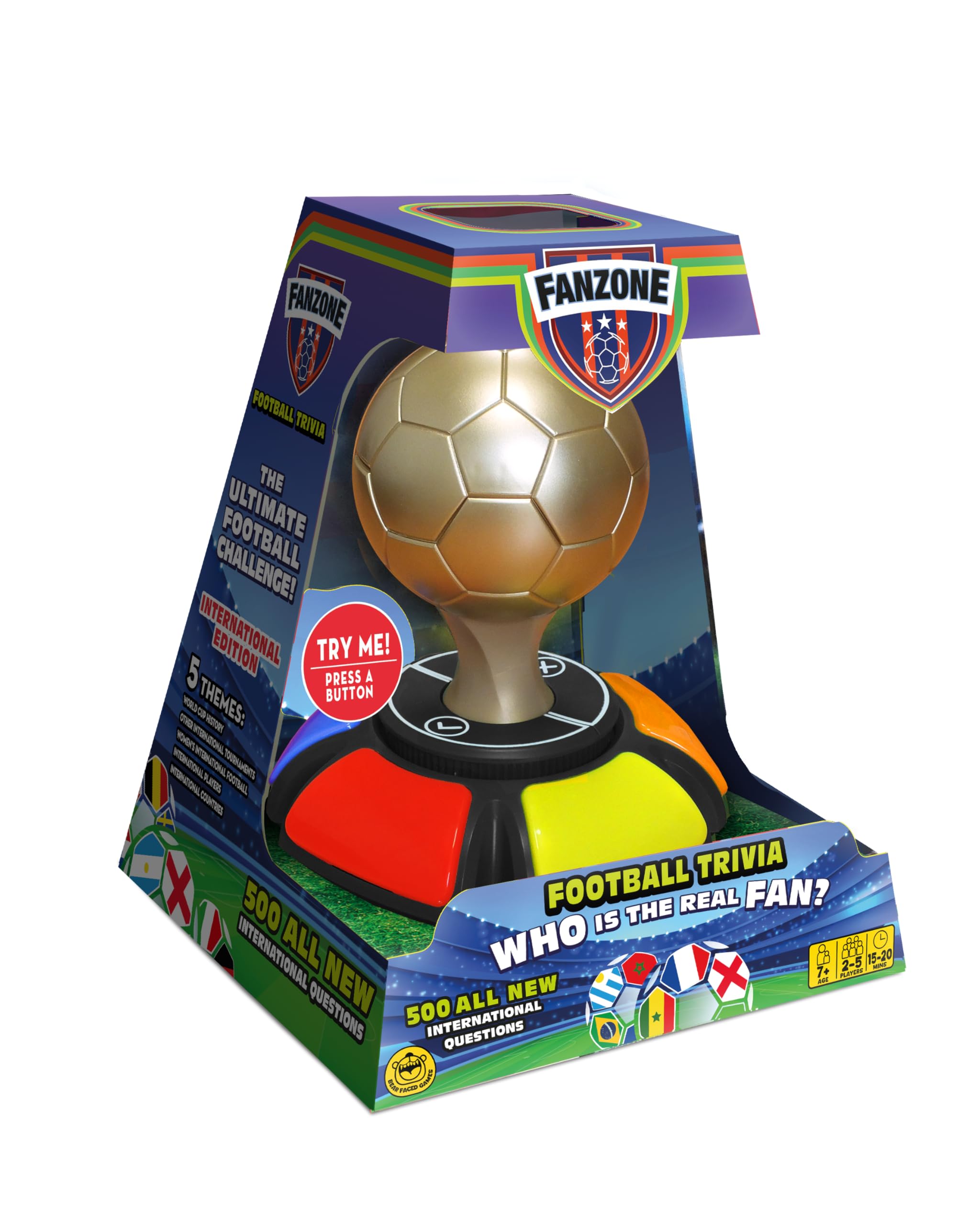 Fanzone International Edition Football True or False Family Quiz Game | 500+ Questions | Ages 7+ & 14+ Modes