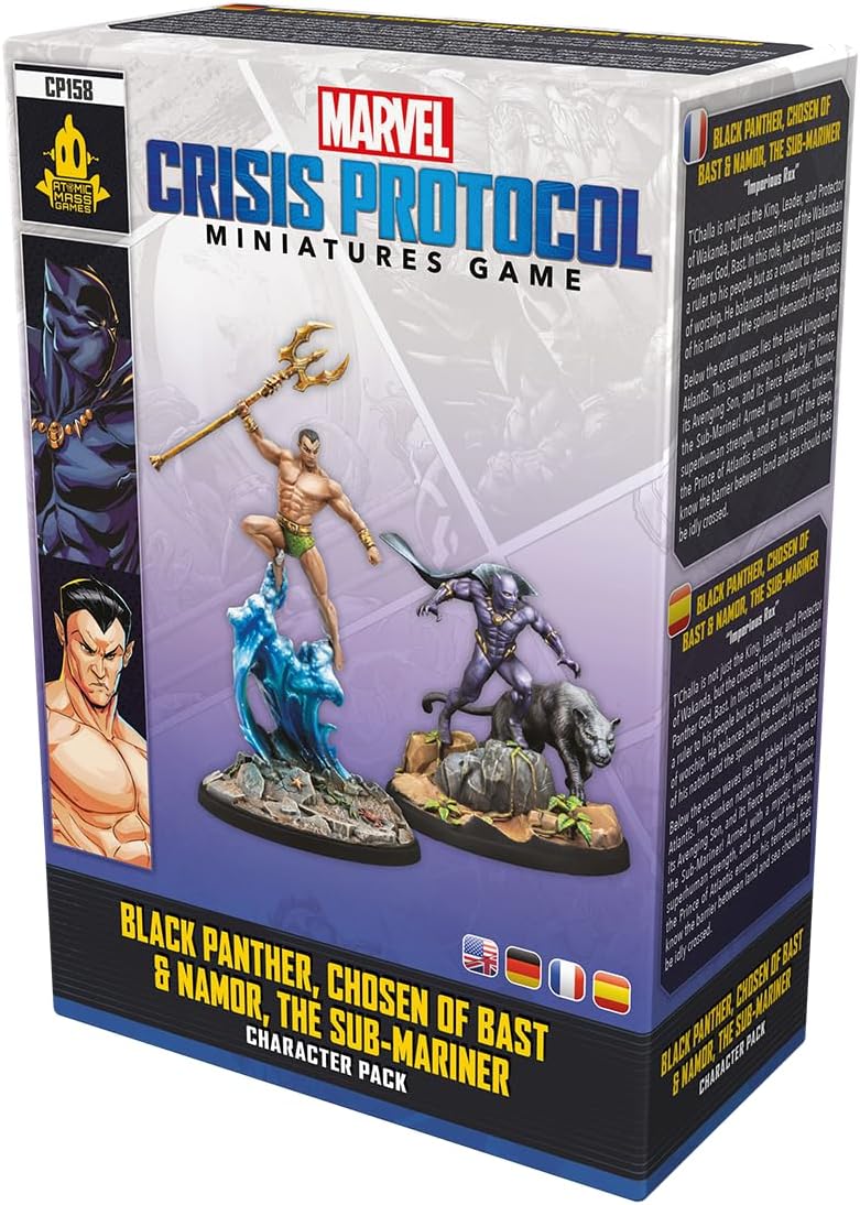 Atomic Mass Games Marvel: Crisis Protocol Black Panther Chosen of Bast & Namor Miniatures Expansion 3