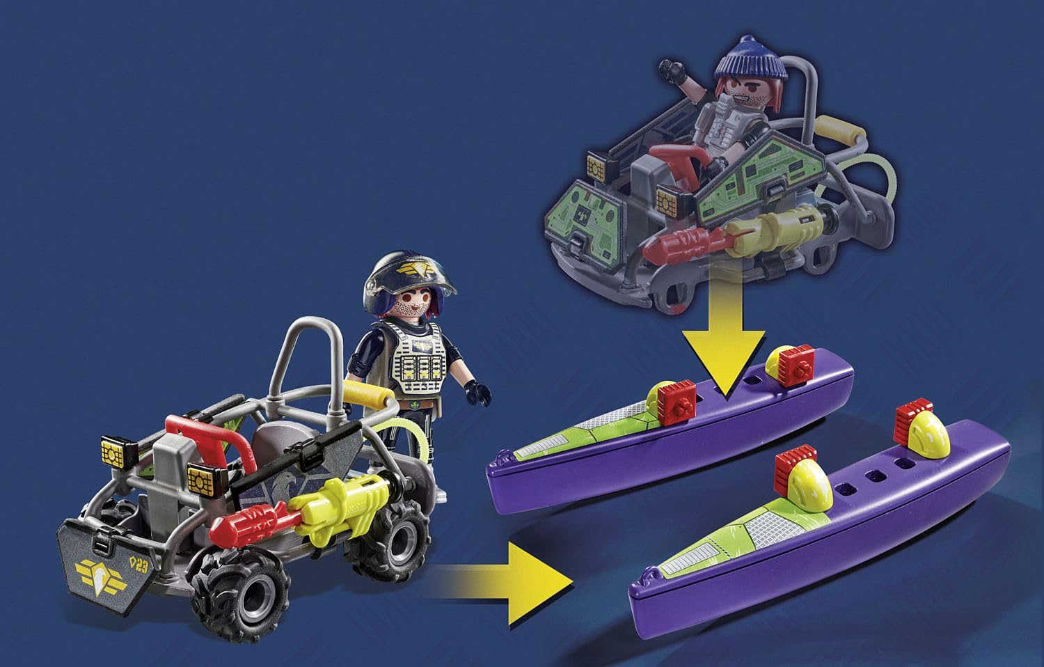 Playmobil City Action Tactical Multi-Terrain Quad - Convertible SWAT Speedboat | Ages 5+ 7