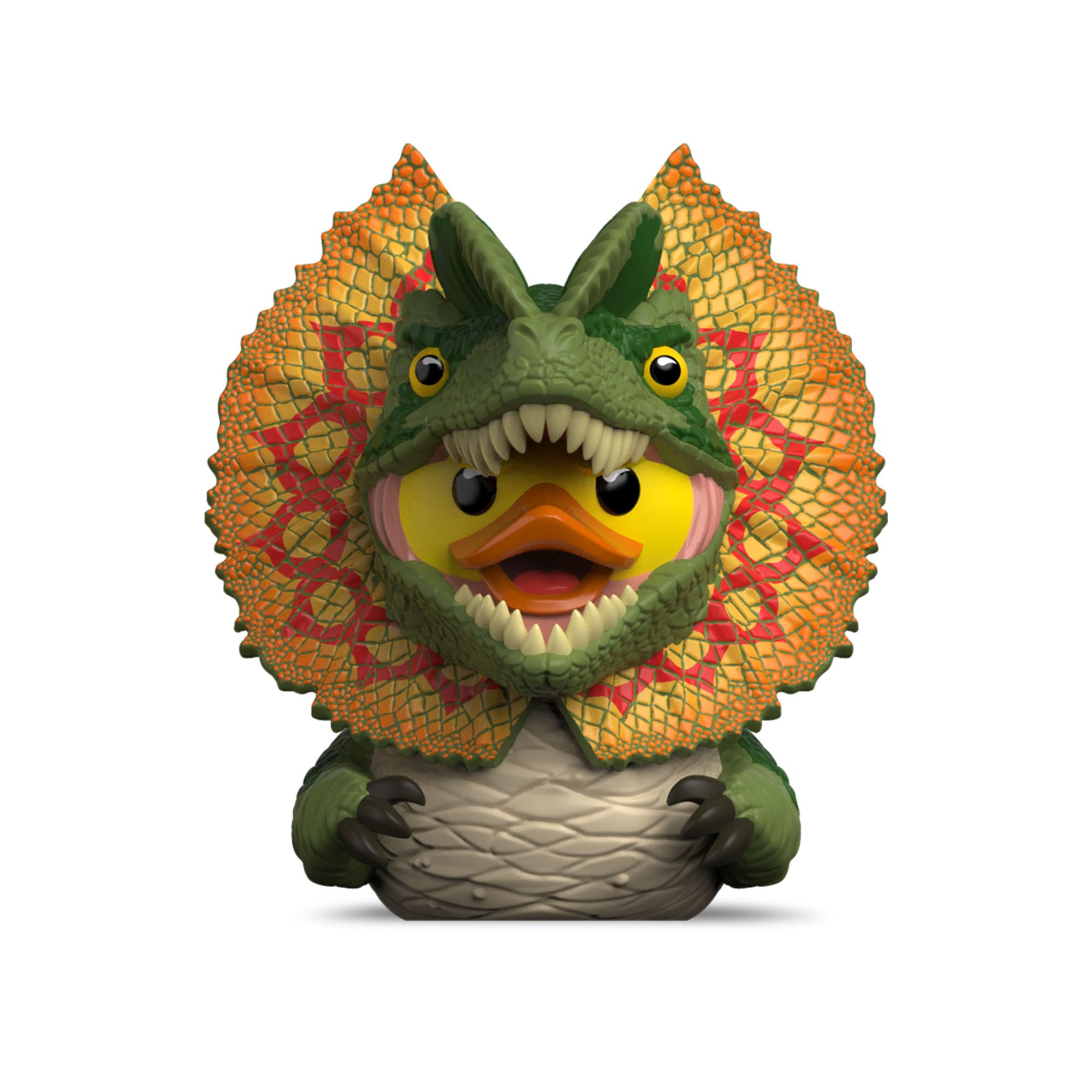TUBBZ Jurassic Park Dilophosaurus Mini Rubber Duck Vinyl Figure - 5cm Collectible | Polyvinyl Chloride | Unisex Adult