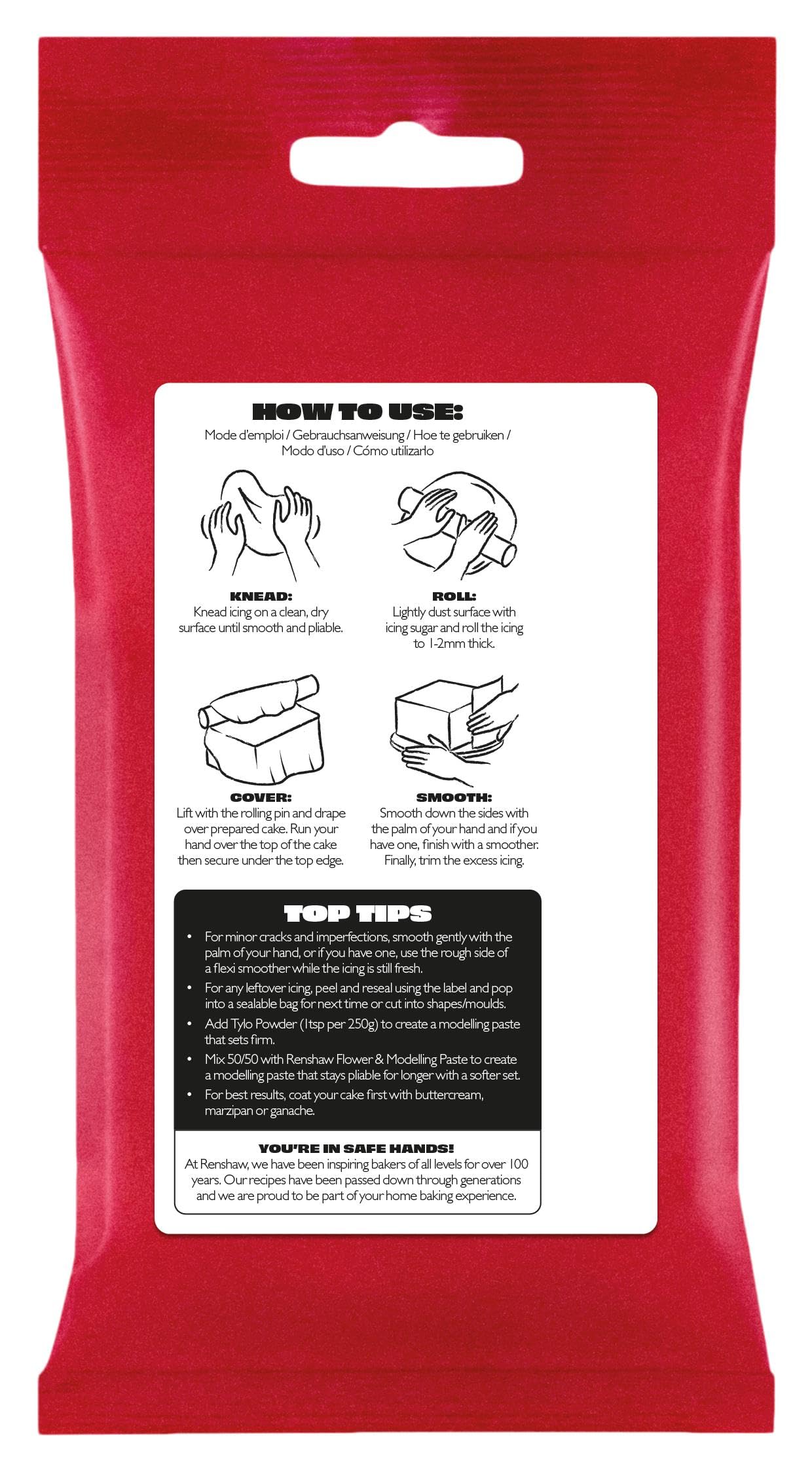 Renshaw - Extra Black Ready to Roll Fondant Icing 1 kg 5