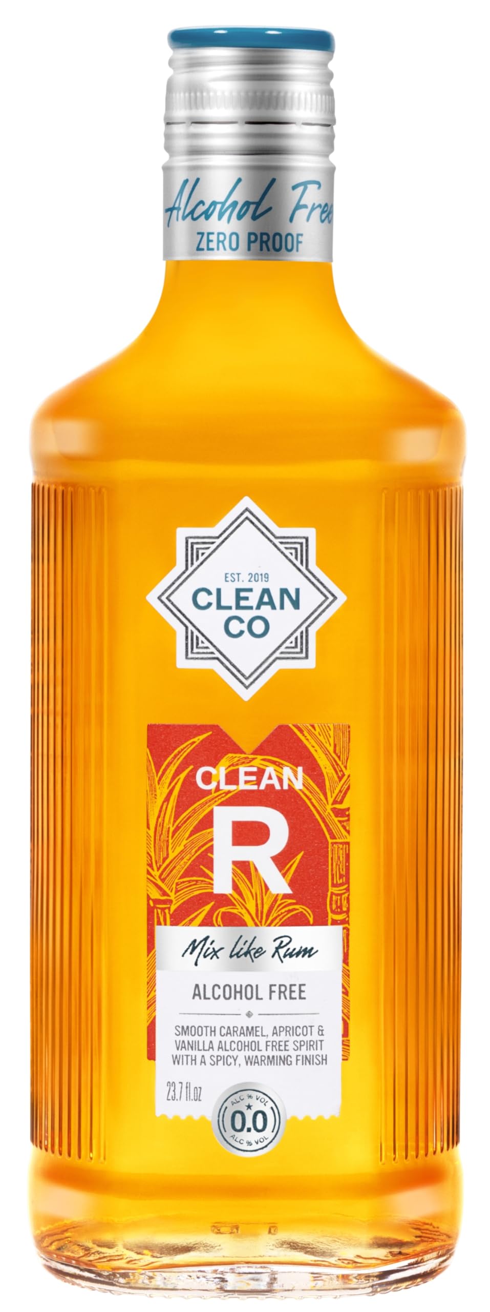 Clean Co Clean R Non Alcoholic Rum Alternative - Golden Spiced | 0.4% ABV | 70cl Bottle 1