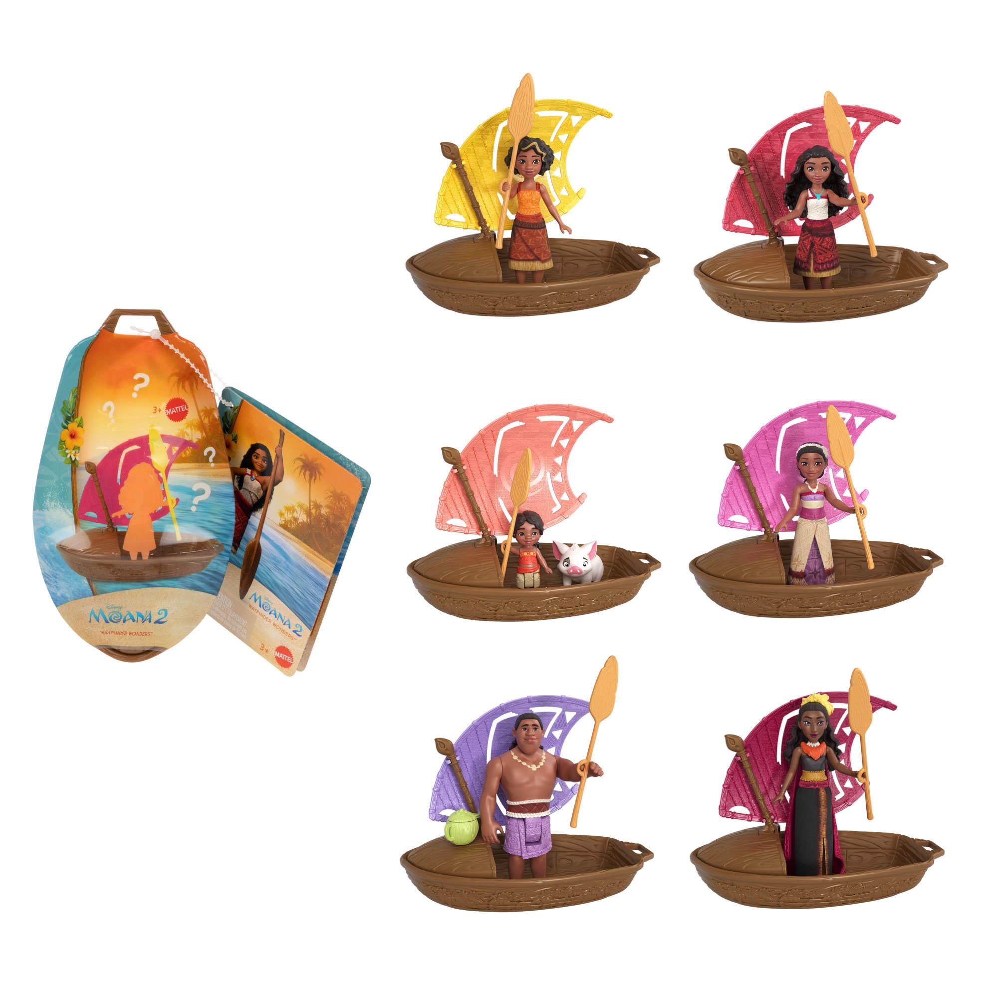 Mattel Disney Moana 2 Wayfinder Wonders Toy Set with Surprise Doll and Floating Canoe