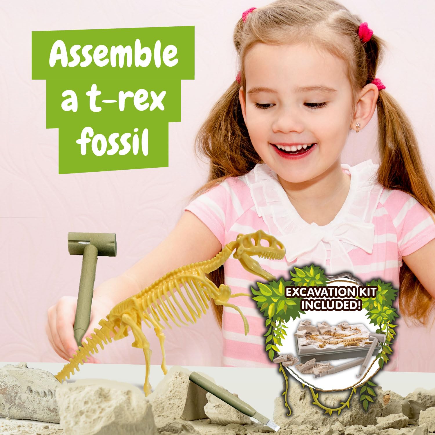 T Rex Fossil Hunting Kit - Excavate & Assemble 15-Piece Dinosaur Fossil - Science4you Age 6+ 7