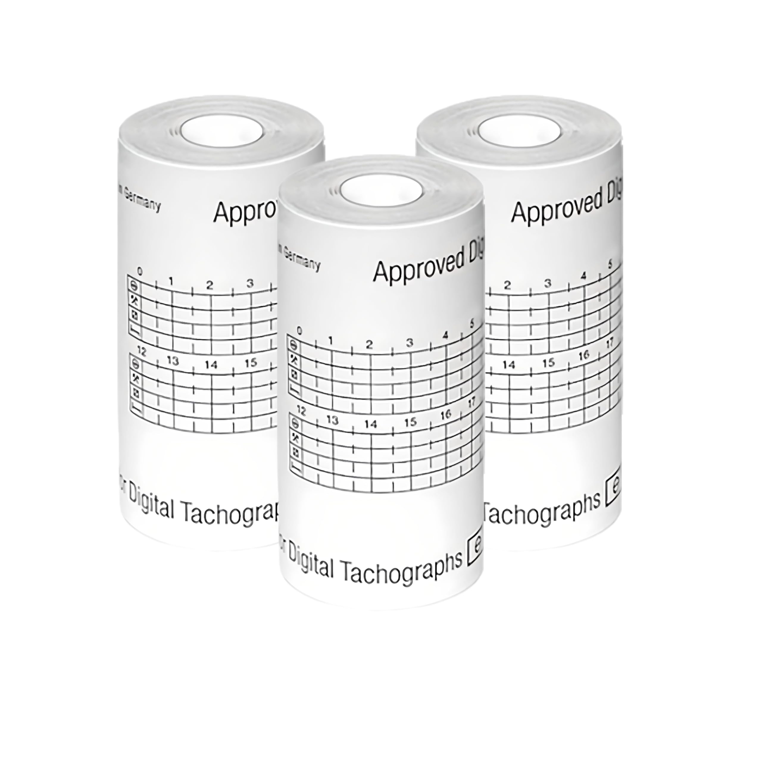 Double Dragon HGV Digital Tachograph Rolls - 57mm x 8m, 8mm Centre, EU Approved | 3 Rolls 1