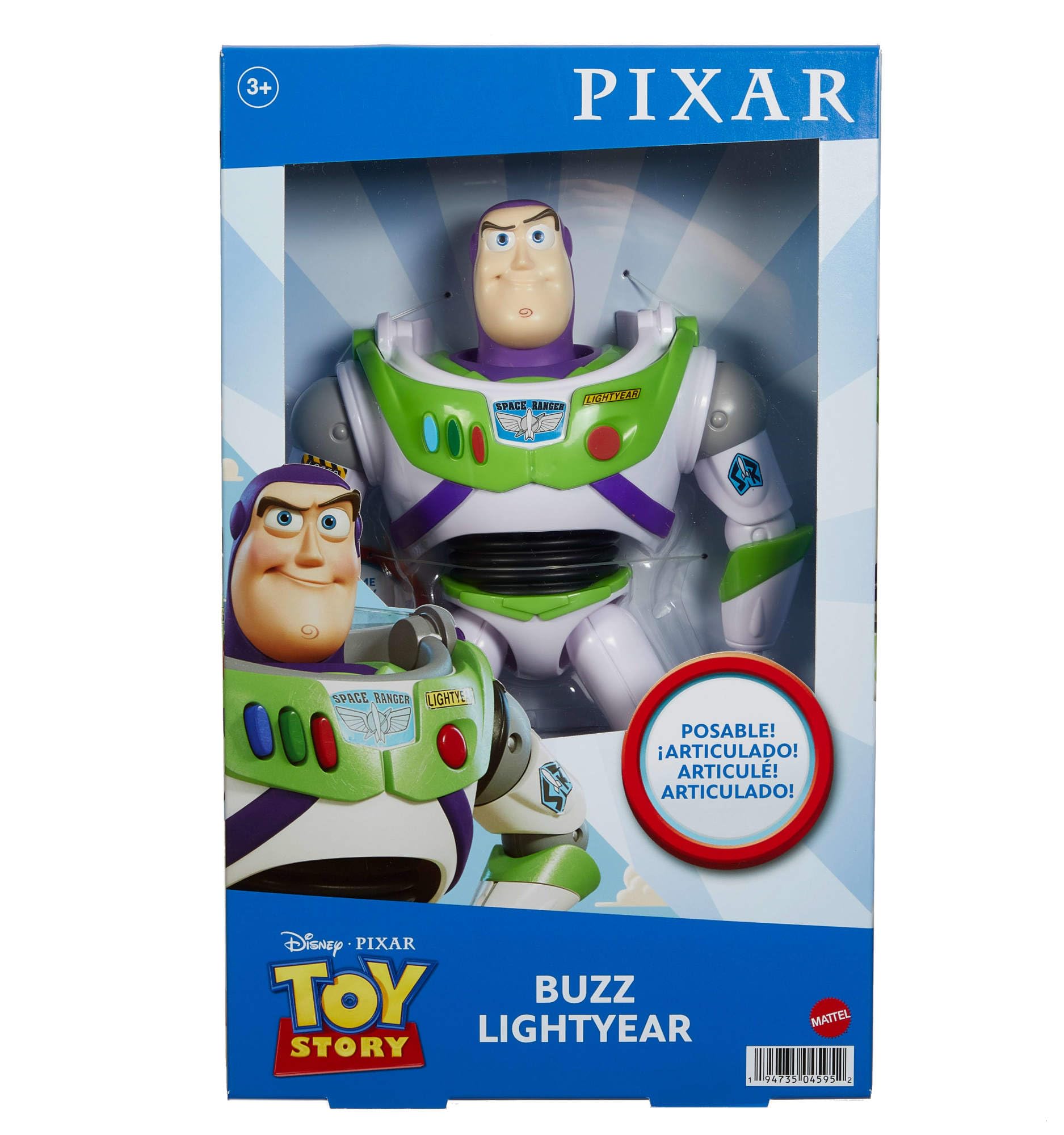 Buzz Lightyear Large Action Figure - 13 Points of Articulation, Movie-Accurate Design, Ages 3+ 6