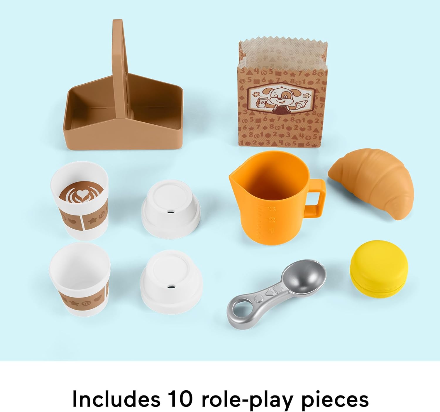 Fisher-Price Learn & Serve Coffee Café Playset - Interactive Toddler Toy with Smart Stages