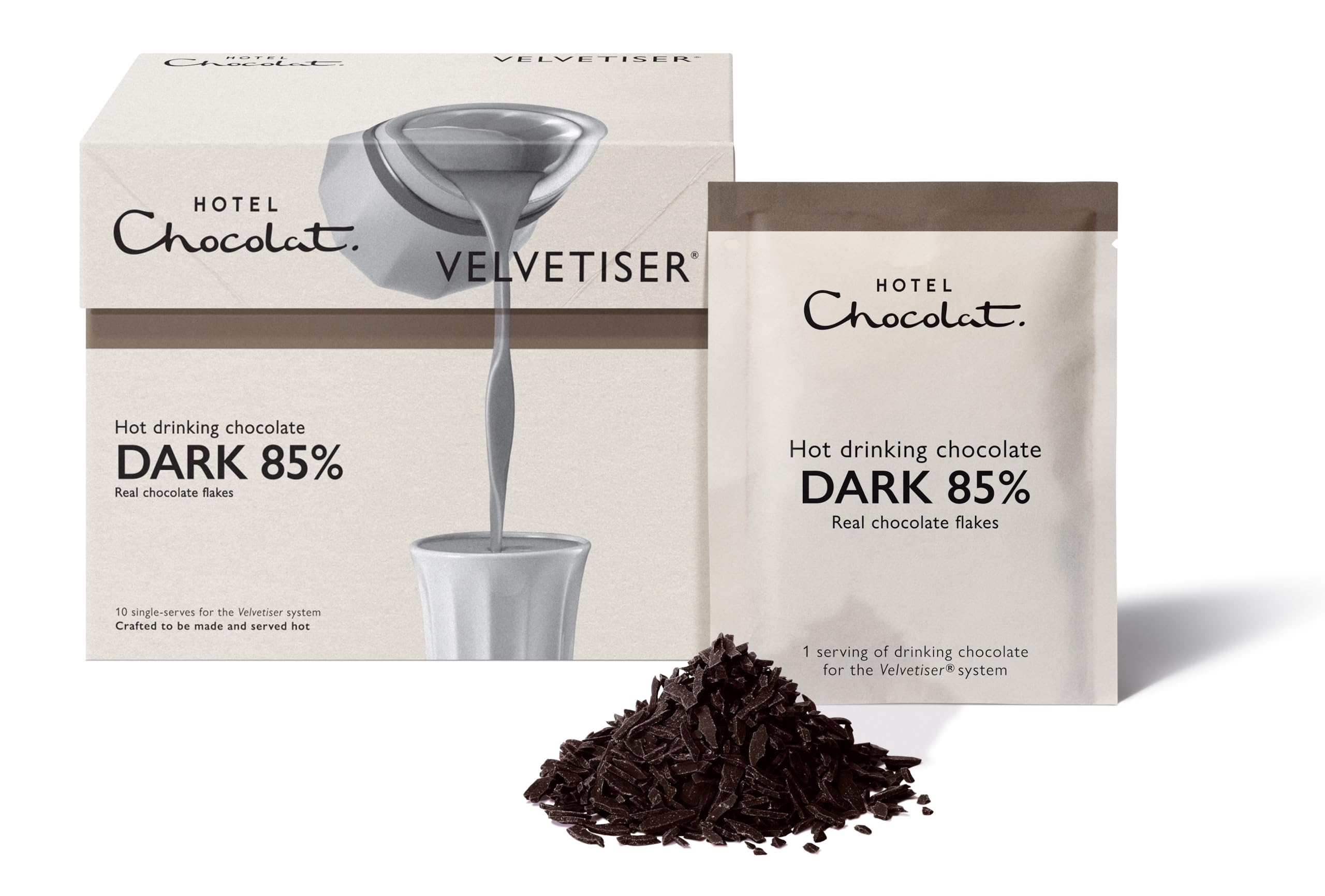Hotel Chocolat - 85% Dark Hot Chocolate Sachets (10 Sachets) 5