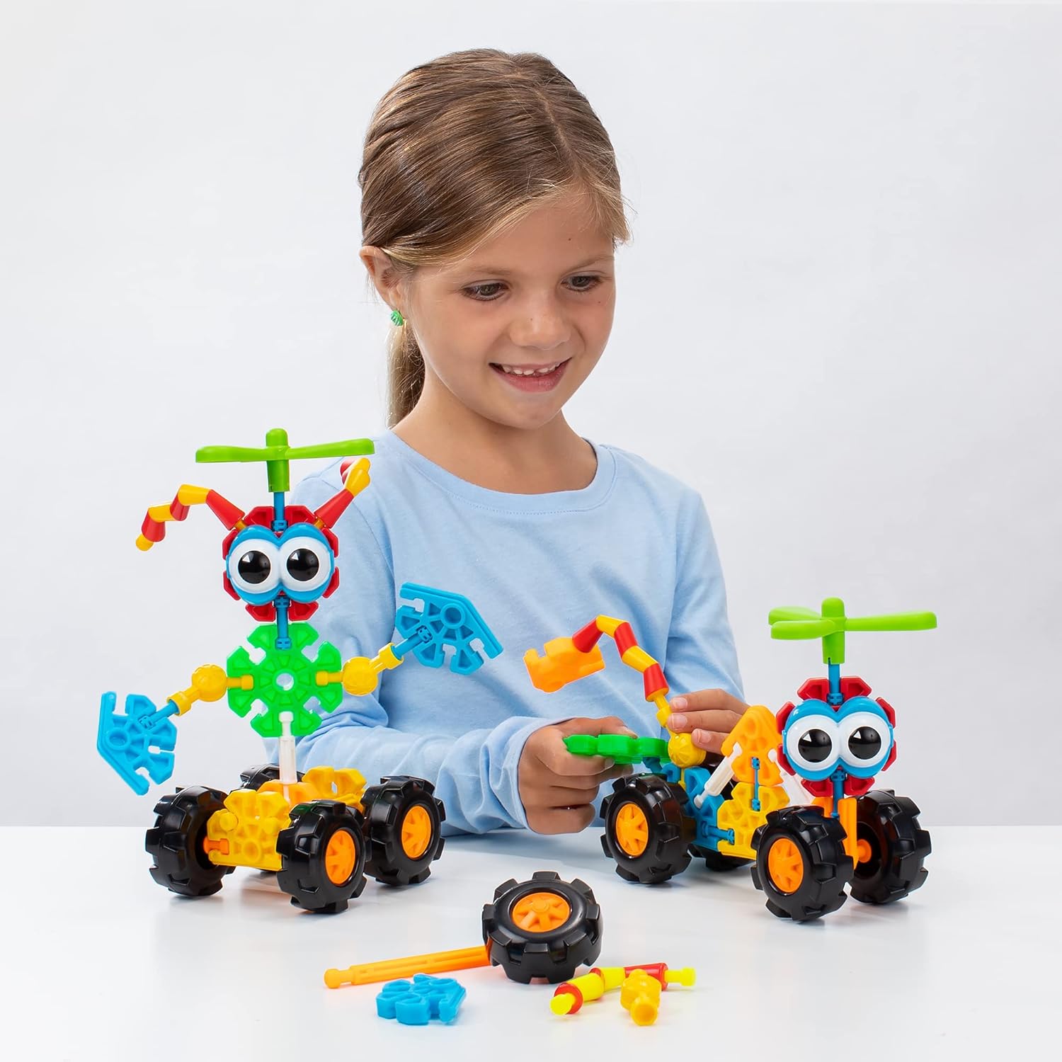 Kid K'NEX Zoomin' Buddies 20 Model Building Set - 48pc Educational Toy for Ages 3+ 7
