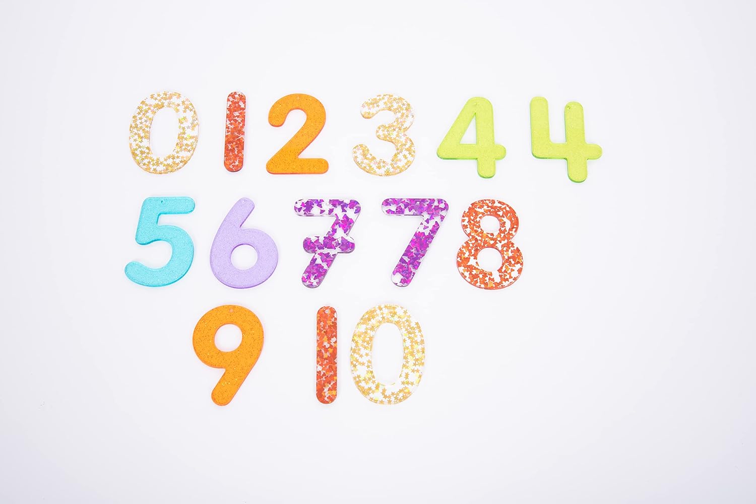 TickiT Rainbow Glitter Numbers - Educational Acrylic Number Set for Kids 3+ 7