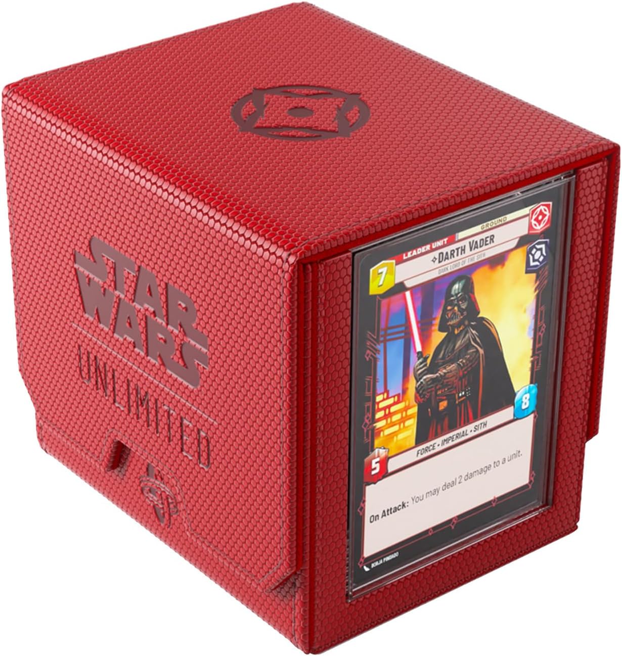 Gamegenic Star Wars Unlimited Deck Pod - Red Trading Card Accessory with Detachable Leader Case