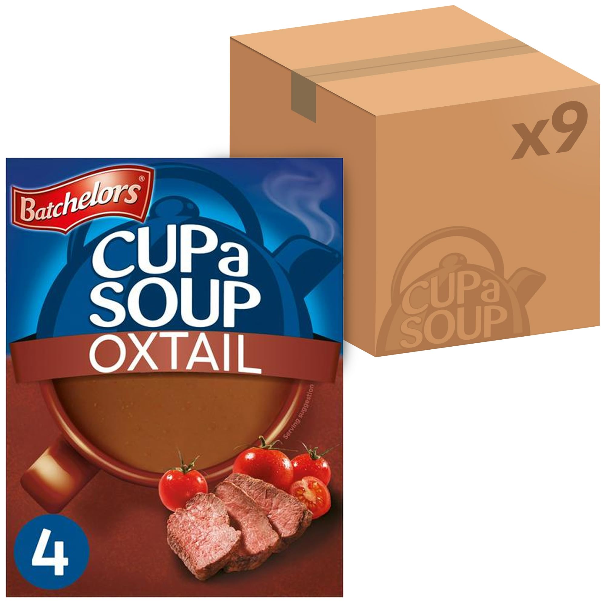 Batchelors Cup a Soup Oxtail Instant Soup Sachets, 78g Box (Pack of 9)