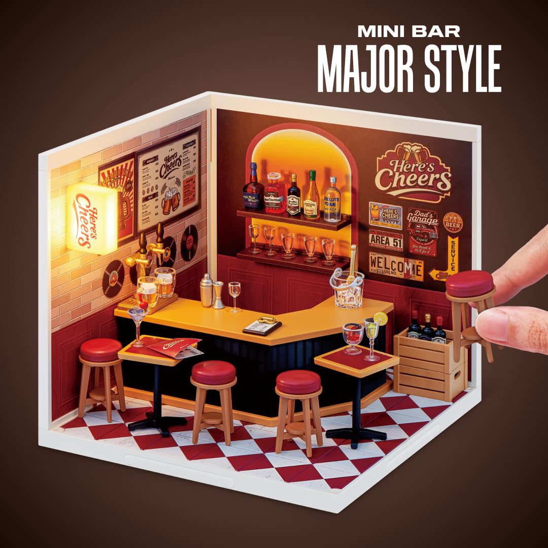 Mini Brands Spaces Here's Cheers Playset - Build Your Own Mini World | Plastic | Ages 3+ 3