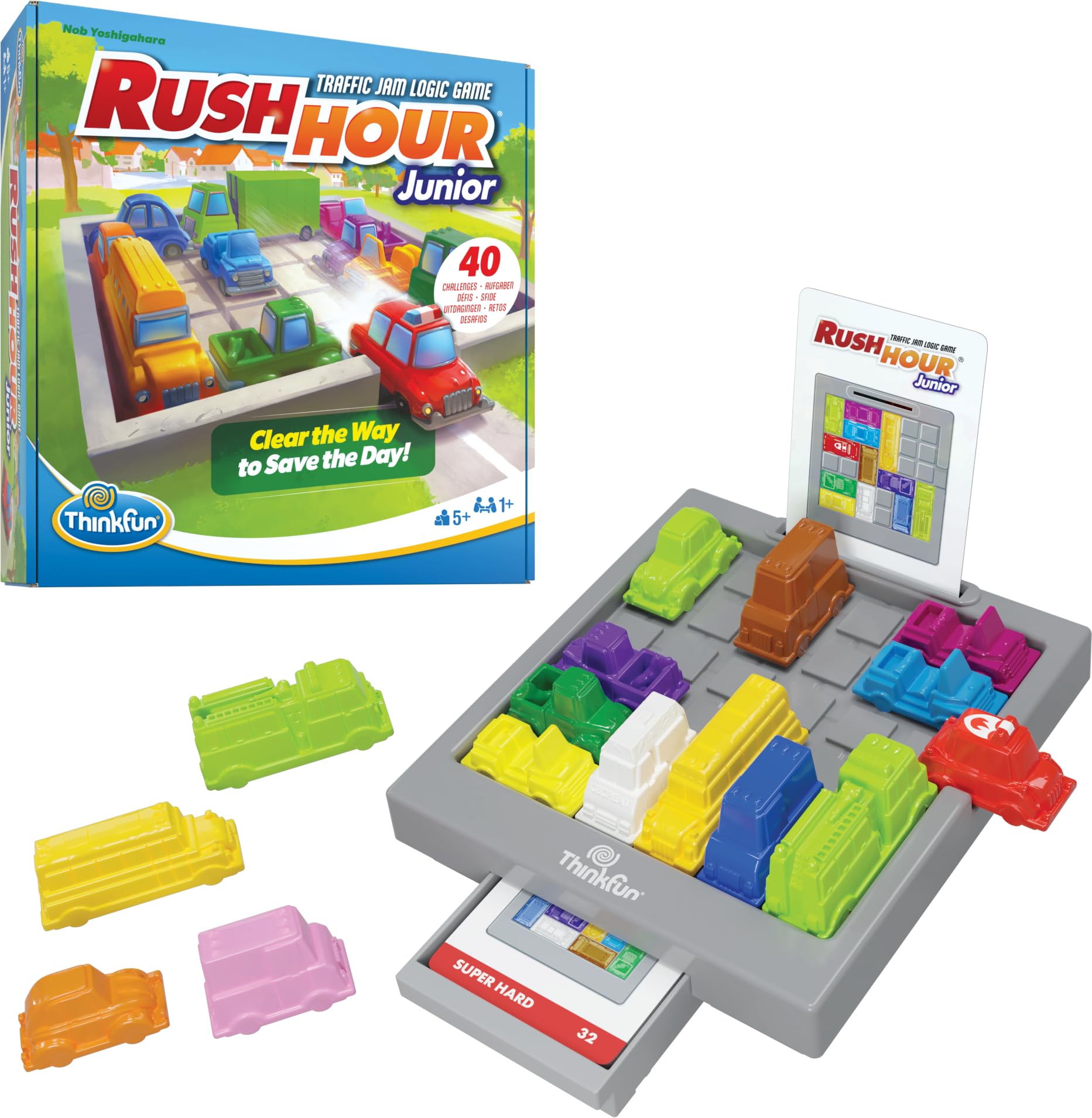 ThinkFun Rush Hour Junior - Traffic Jam Logic Brain Challenge STEM Game
