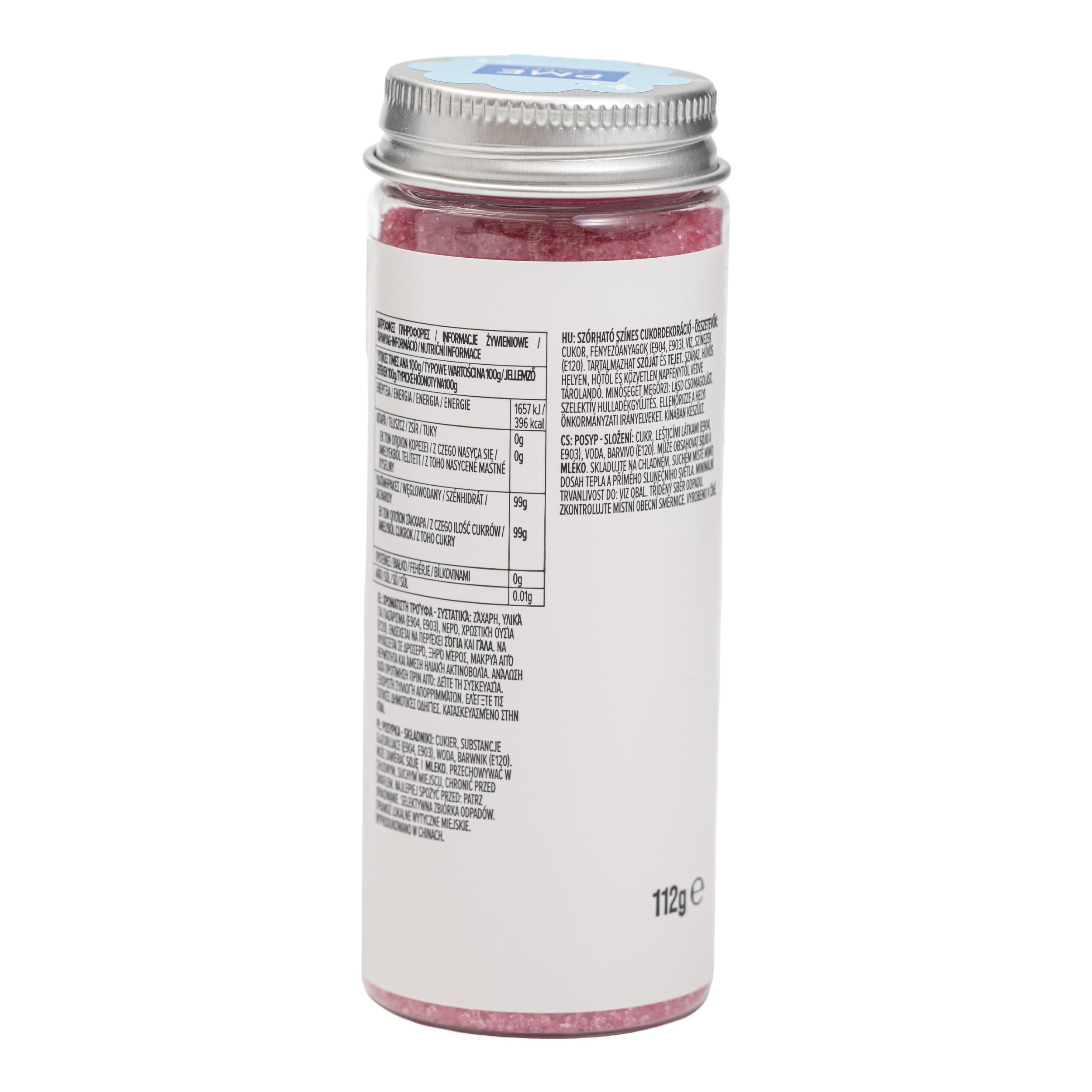 PME Cake Sprinkle Sugars - Hot Pink | 112g / 3.95oz Granule Sprinkles