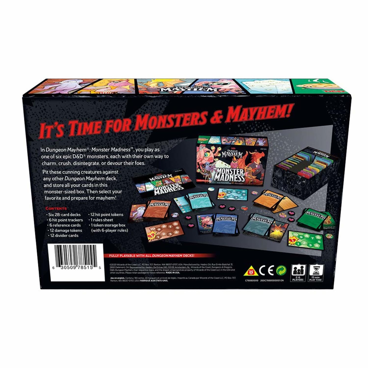 Dungeons & Dragons Monster Madness Dedicated Deck Card Game | Supports 2-6 Players