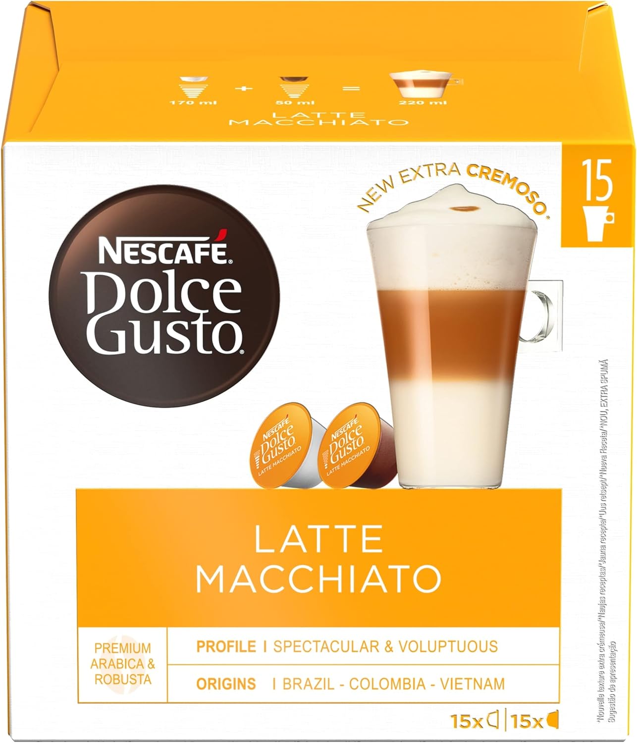 NESCAFÉ Dolce Gusto Latte Macchiato Coffee Pods (Pack of 3, 90 Capsules) 7