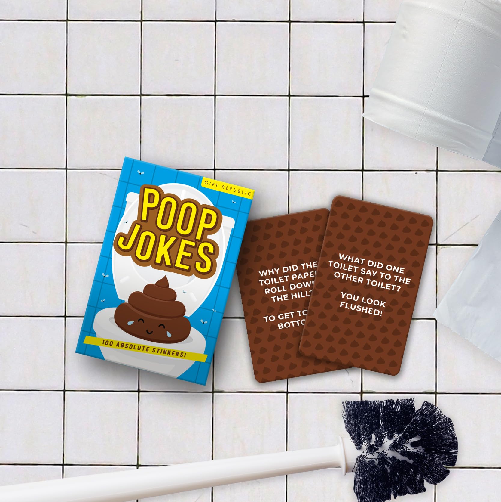 Gift Republic Poop Jokes Cards - 100 Hilarious Poo Jokes and Puns for Kids and Adults 3