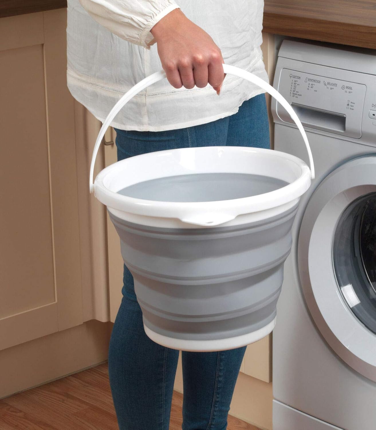 Beldray - Collapsible Bucket 10 Litre Foldable Storage Bucket Grey 8