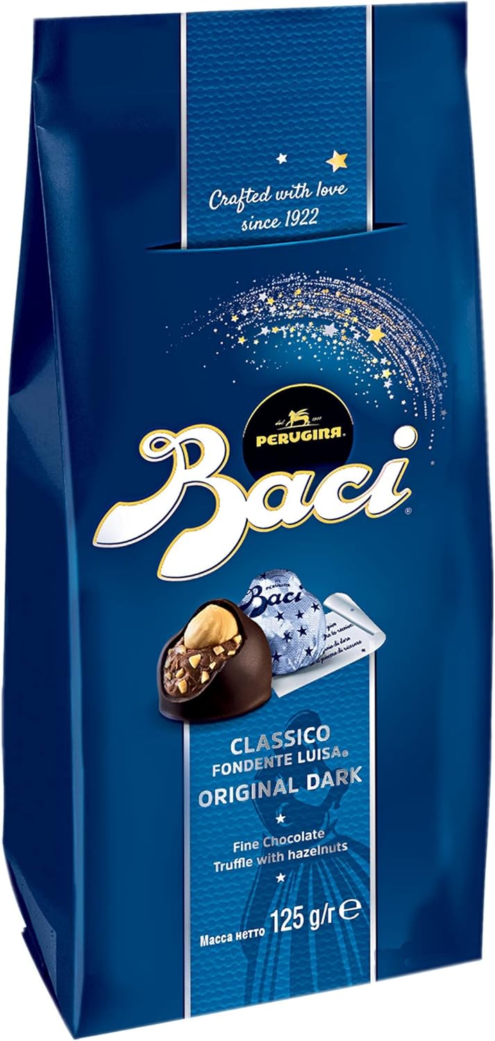 Baci - Original Dark Chocolate Praline Truffles with Hazelnut, 125g