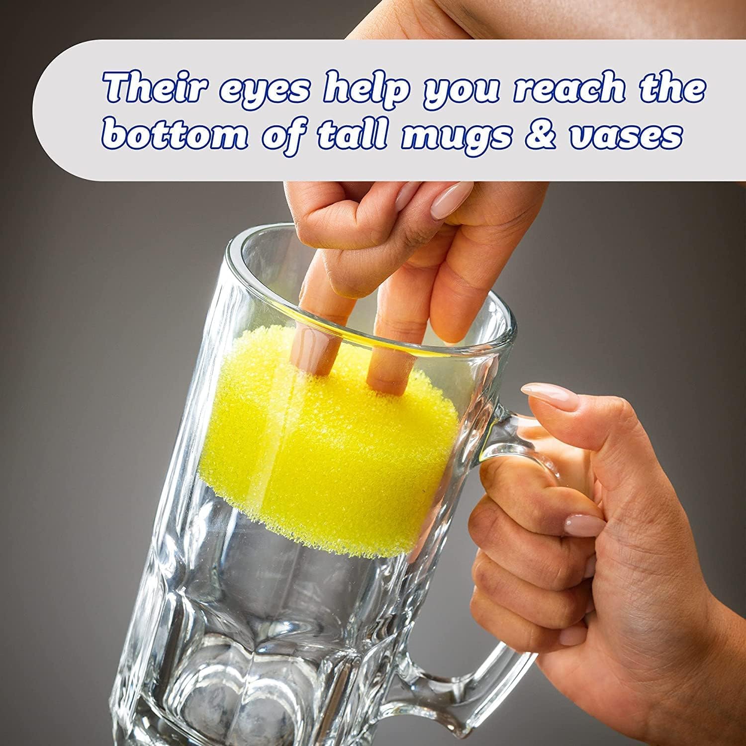 Scrub Daddy - Cranky Couple 2 Pack Scrub Sponges for Kitchen & Bathroom Cleaning 7