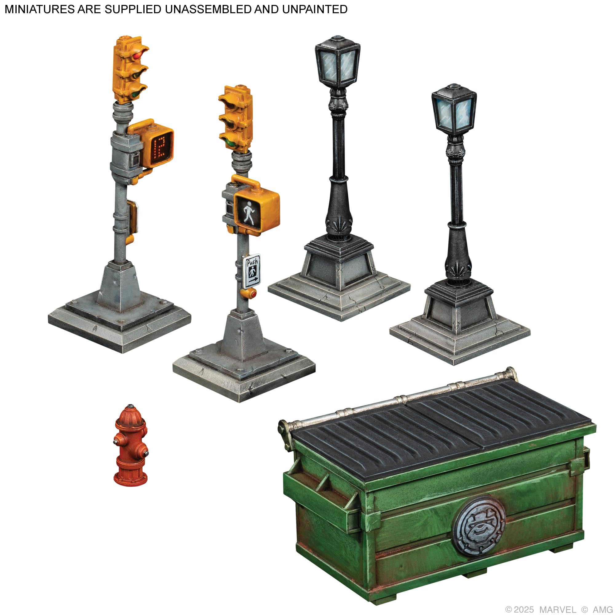 Asmodee Marvel: Crisis Protocol - NYC City Block Terrain Collection | Plastic, Cardboard | 2 Players 4