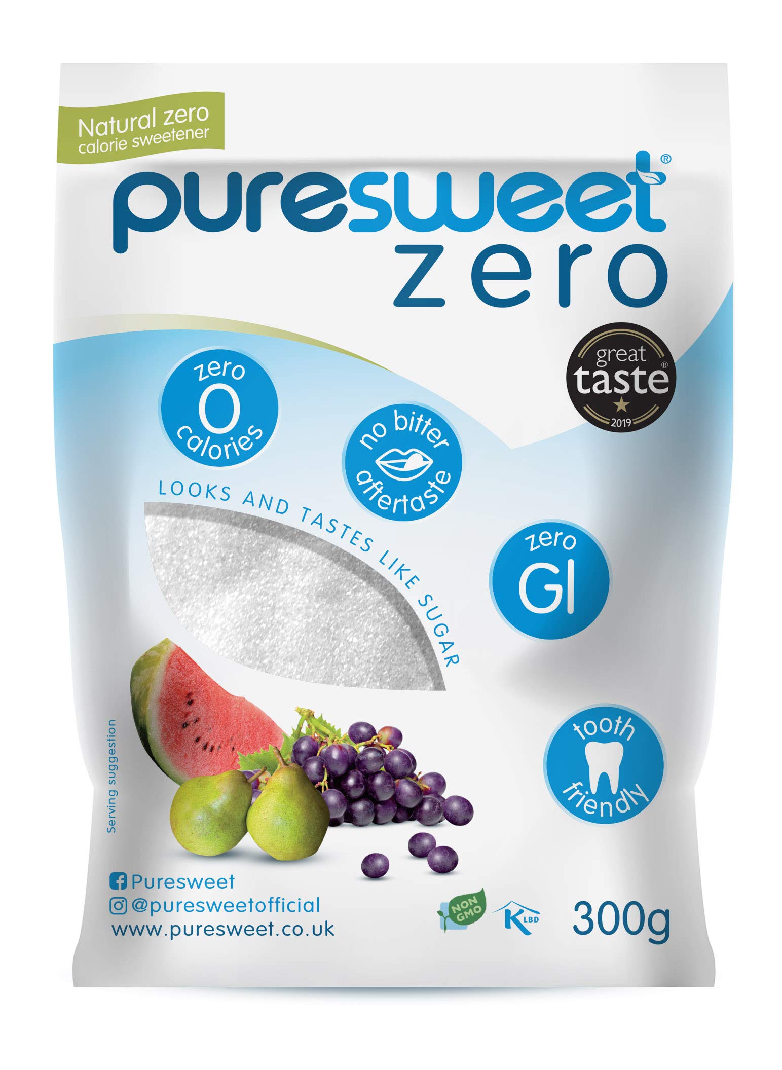 Puresweet Zero® 100% Natural Zero Calorie Sweetener 300g - No Bitter Aftertaste