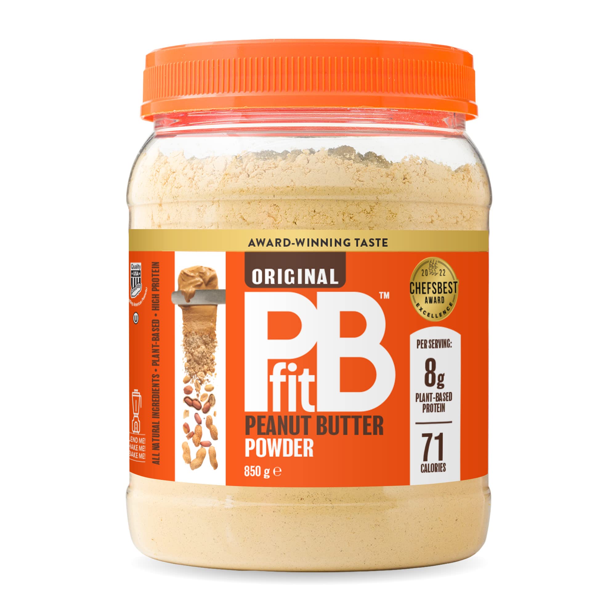 PBfit Peanut Butter Powder - 87% Less Fat, High Protein, Gluten Free | 850g