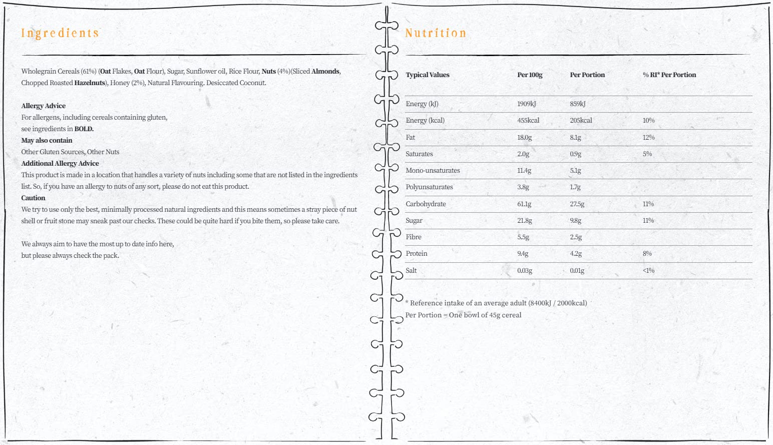 Jordans Country Crisp Honey & Nut Whole Grain Cereal, 500g 3