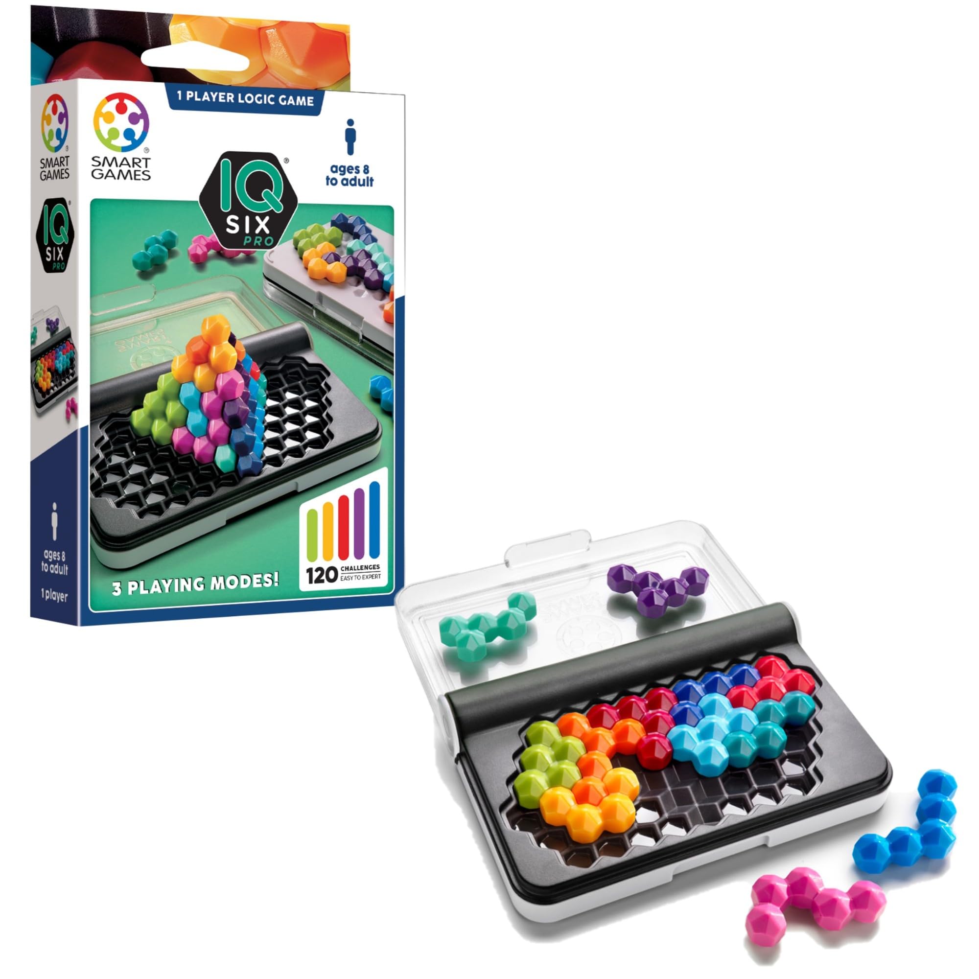 SmartGames IQ Six PRO Electronic Game - Multicolor Plastic | Portable | Ages 8+ 1