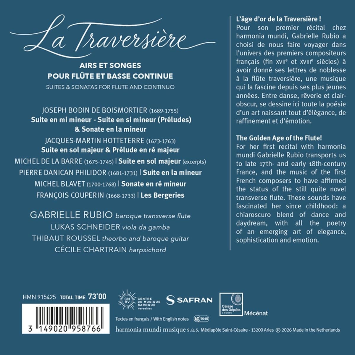 Cécile Chartrain - La Traversière (Airs et Songes) [CD]