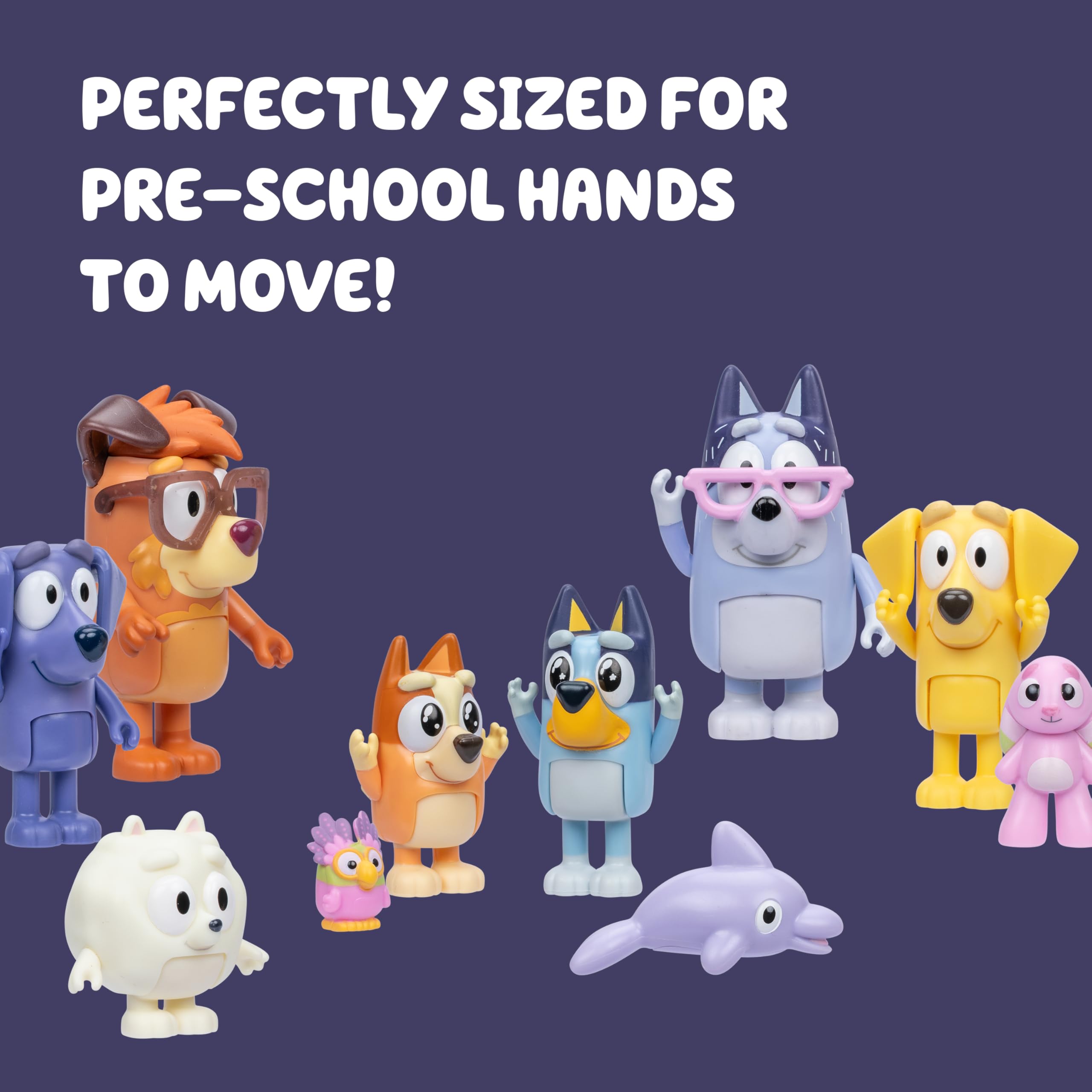 Bluey The Super Fan Set - 12 Action Figures Including Exclusive Joff & Pom Pom | Articulated 2