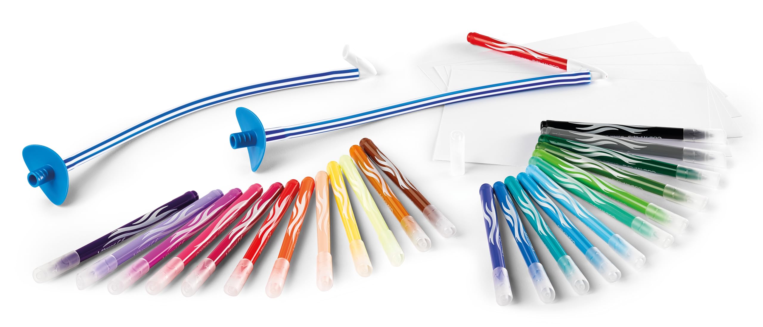 Maped Creativ Blow Art Kit - 24 Felt Tip Pens, 2 Airbrush Tools | Ages 5+ 3