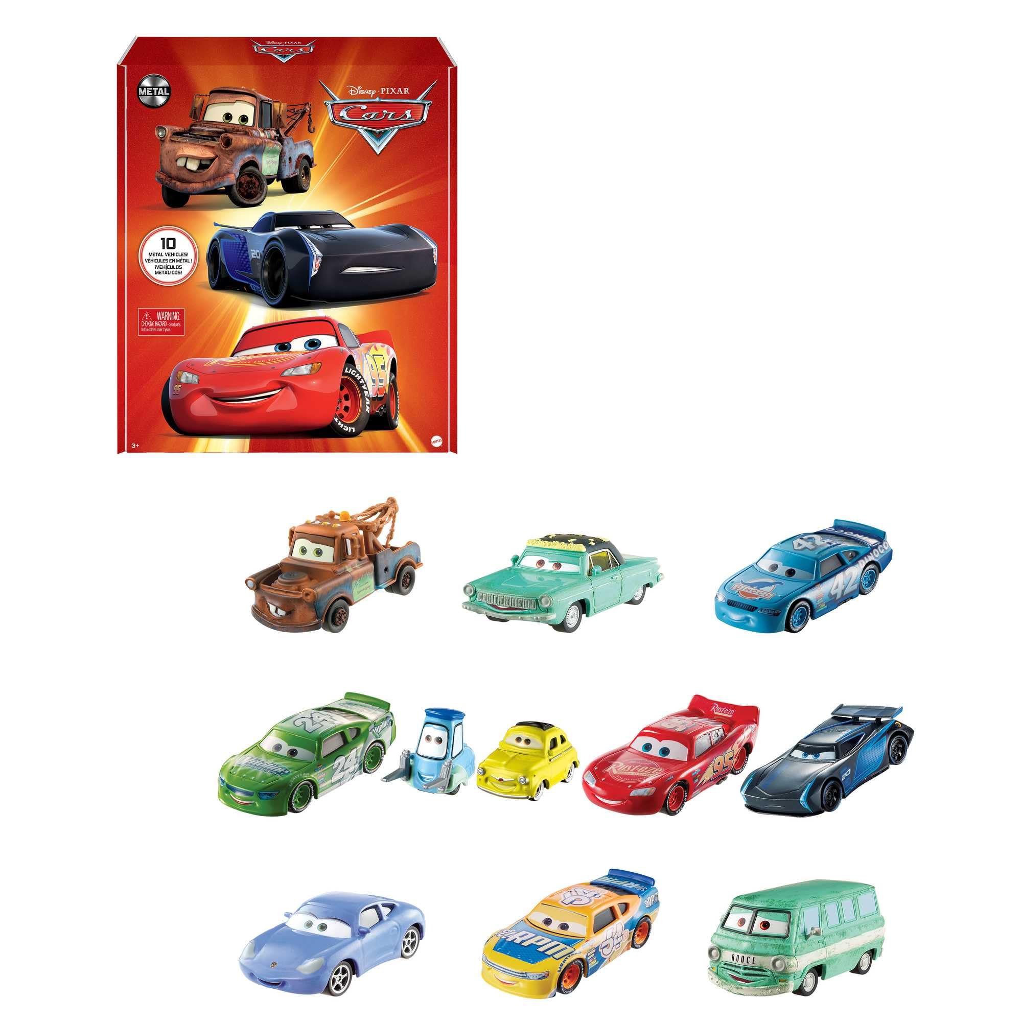 Mattel Disney Pixar Cars 10-Pack Die-Cast Mini Racers HBW15