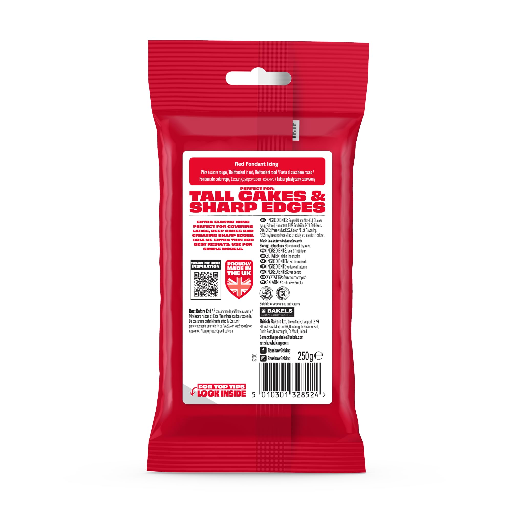 Renshaw Red Extra Stretch Smooth & Thin Ready to Roll Fondant Icing - 250g 9
