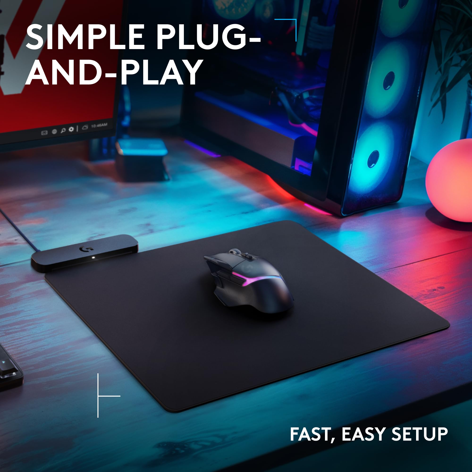 Logitech G POWERPLAY 2 Wireless Charging Mouse Pad for Compatible Gaming Mi 5