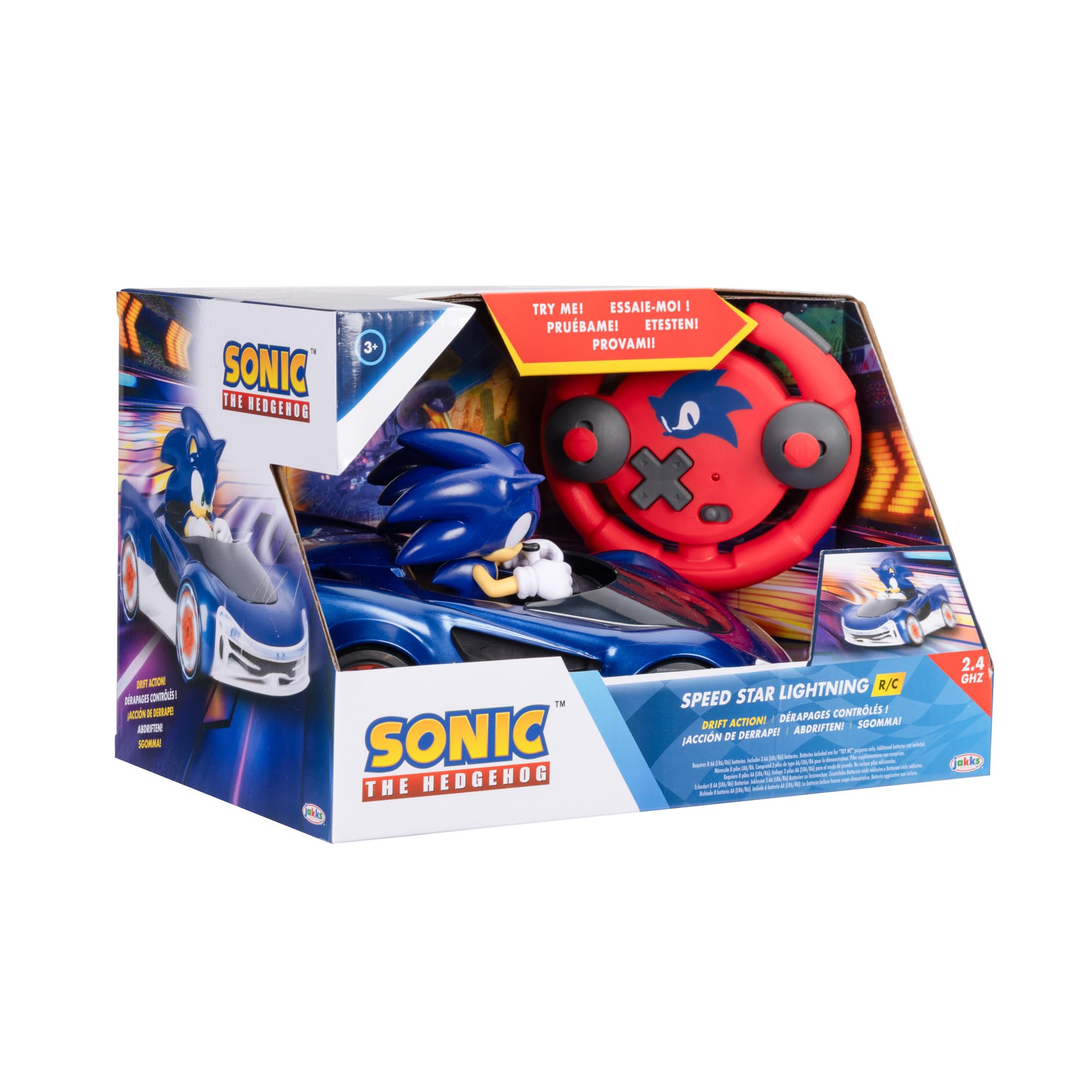 Sonic The Hedgehog Speed Star Lightning Drifting RC Car | Light Up Wheels | Easy-to-use Remote 7