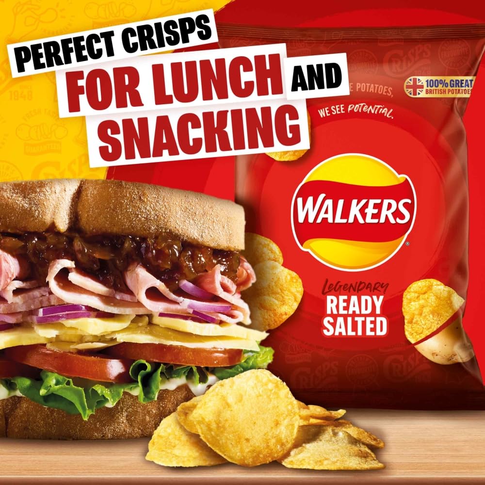 Walkers Ready Salted Multipack Crisps 6x25g 13