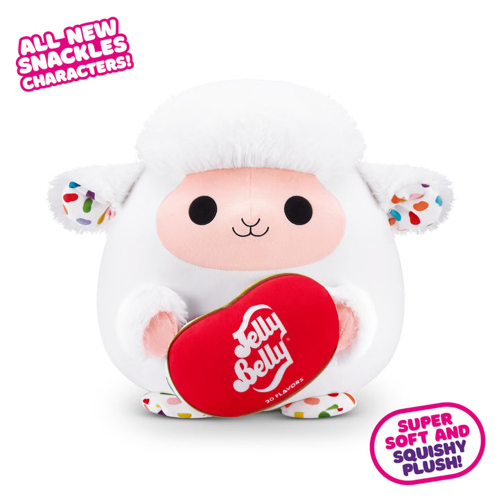 Snackles Series 2 - Lamb (Jelly Belly) Plush Toy, 35 cm Collectible Stuffed Animal