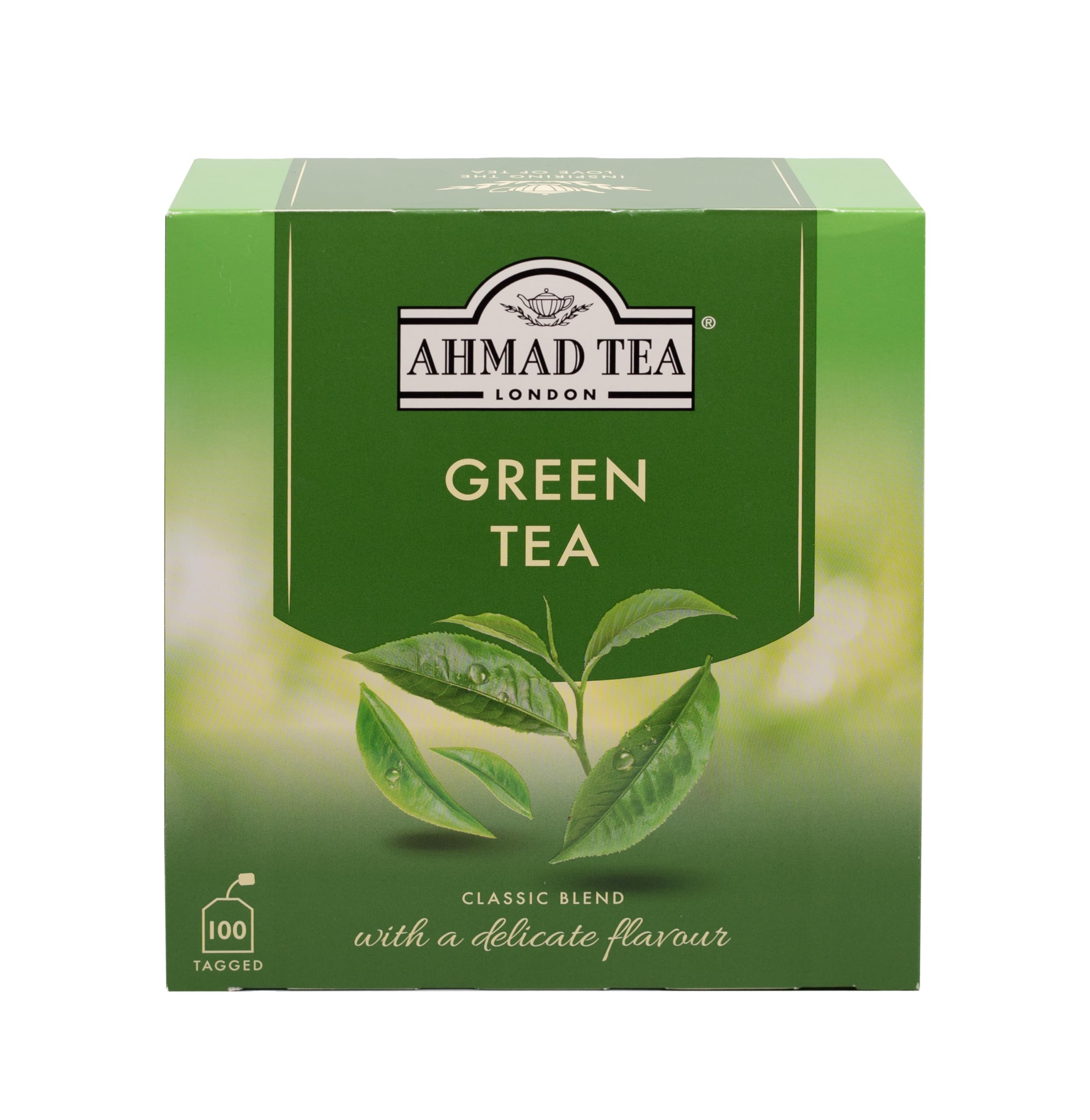 Ahmad Tea Pure Green Tea - 100 Teabags (200g)