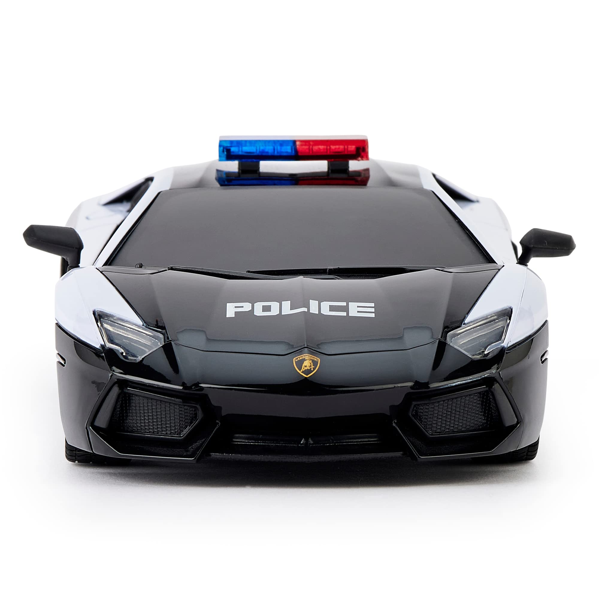 CMJ RC Lamborghini Aventador LP700-4 Police Car - 2.4GHz Remote Control Vehicle for Kids 6+ 7