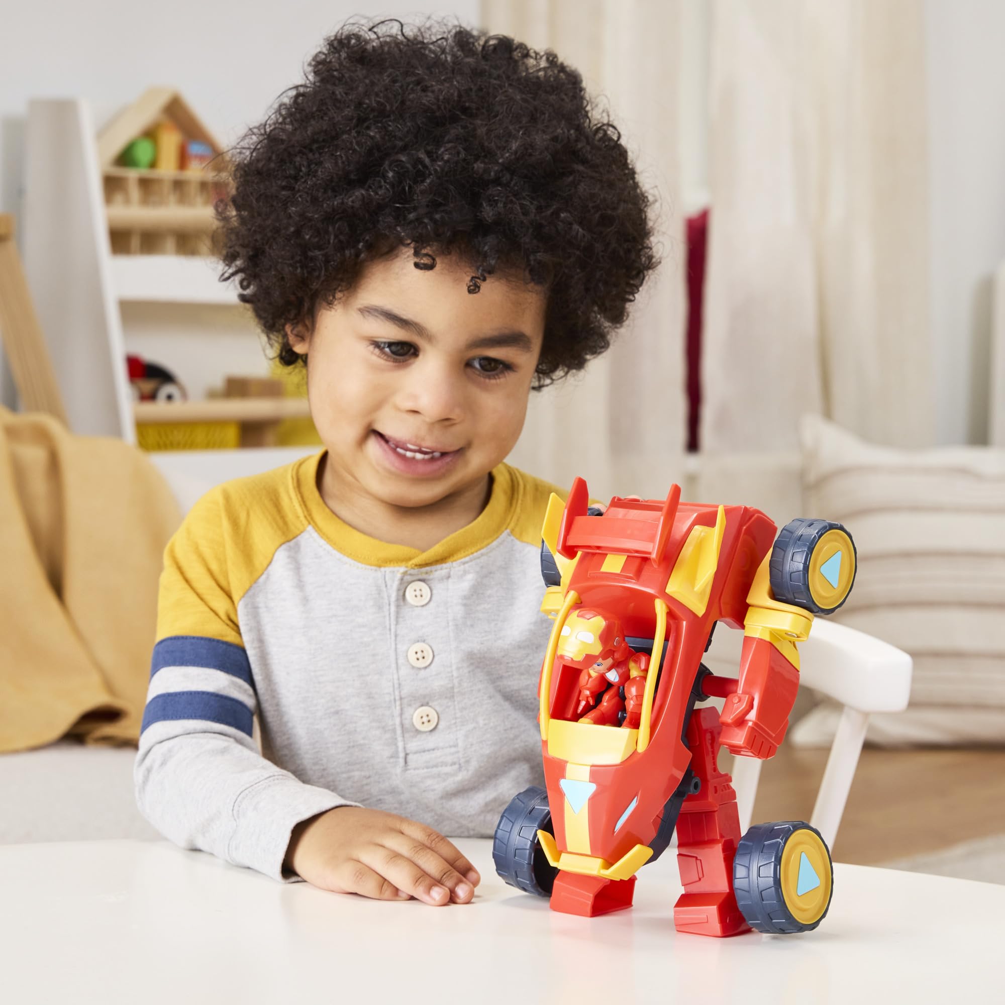 Iron Man 2-in-1 Mech Suit & Vehicle Action Figure - Ages 3+ 5