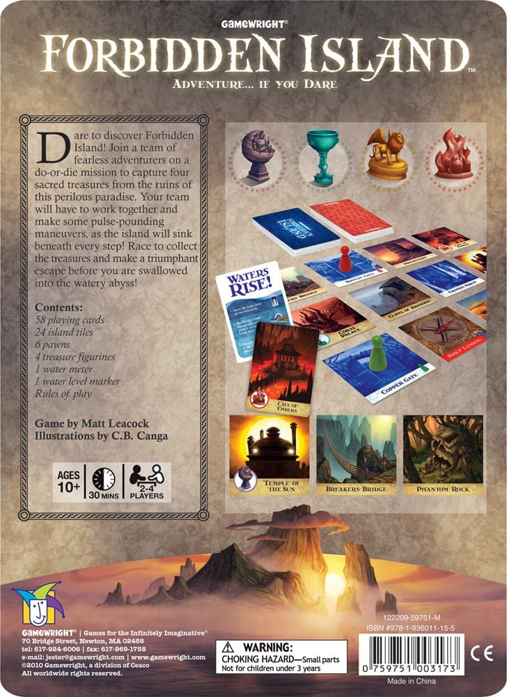 Gamewright Forbidden Island Board Game 4