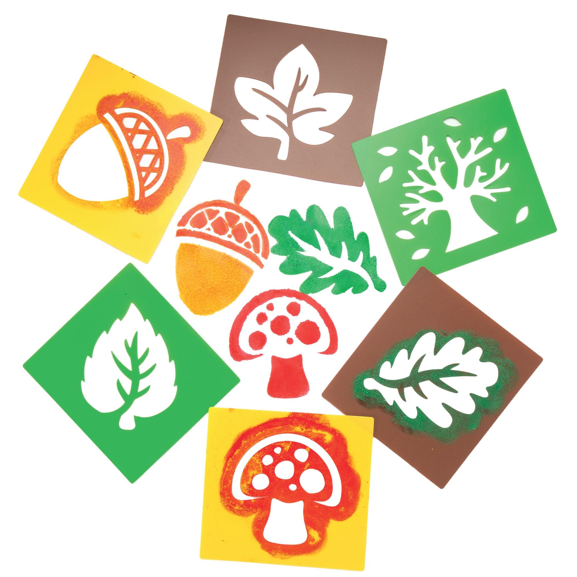 Baker Ross Autumn Stencils - Pack of 6 | Kids Arts & Crafts | Fall Decorations 1
