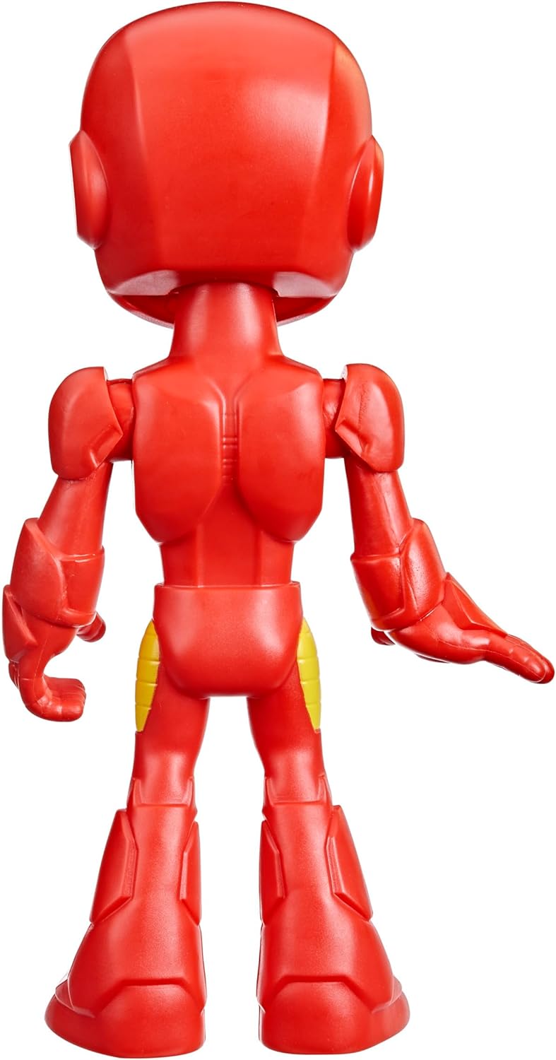 Marvel Spidey and His Amazing Friends Supersized Iron Man Action Figure - 9 Inch Poseable Toy for Preschoolers 3