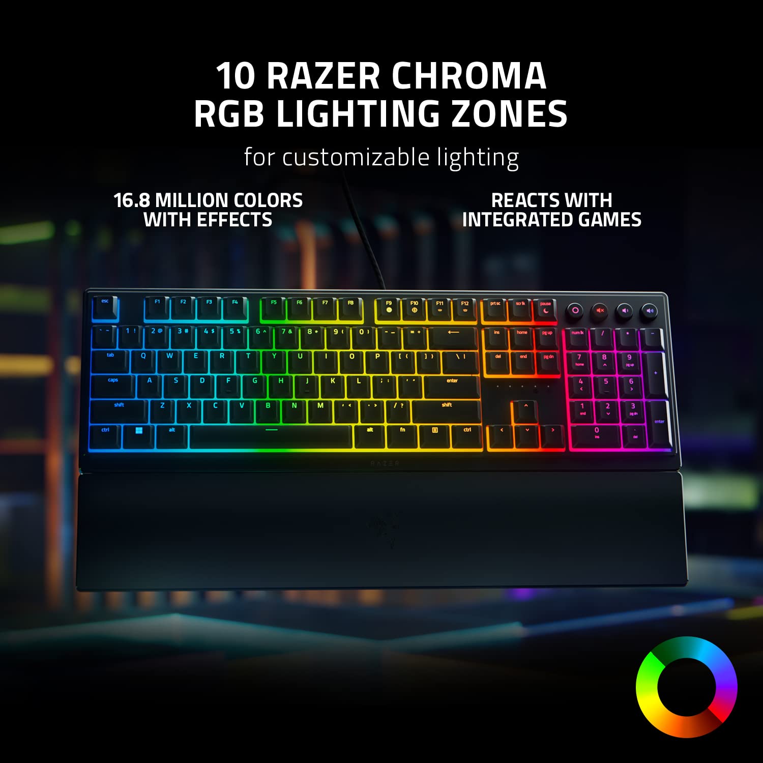 Razer Ornata V3 - Low Profile Gaming Keyboard with Mecha-Membrane Switches, RGB Chroma, Magnetic Wrist Rest, UK Layout | Black 14