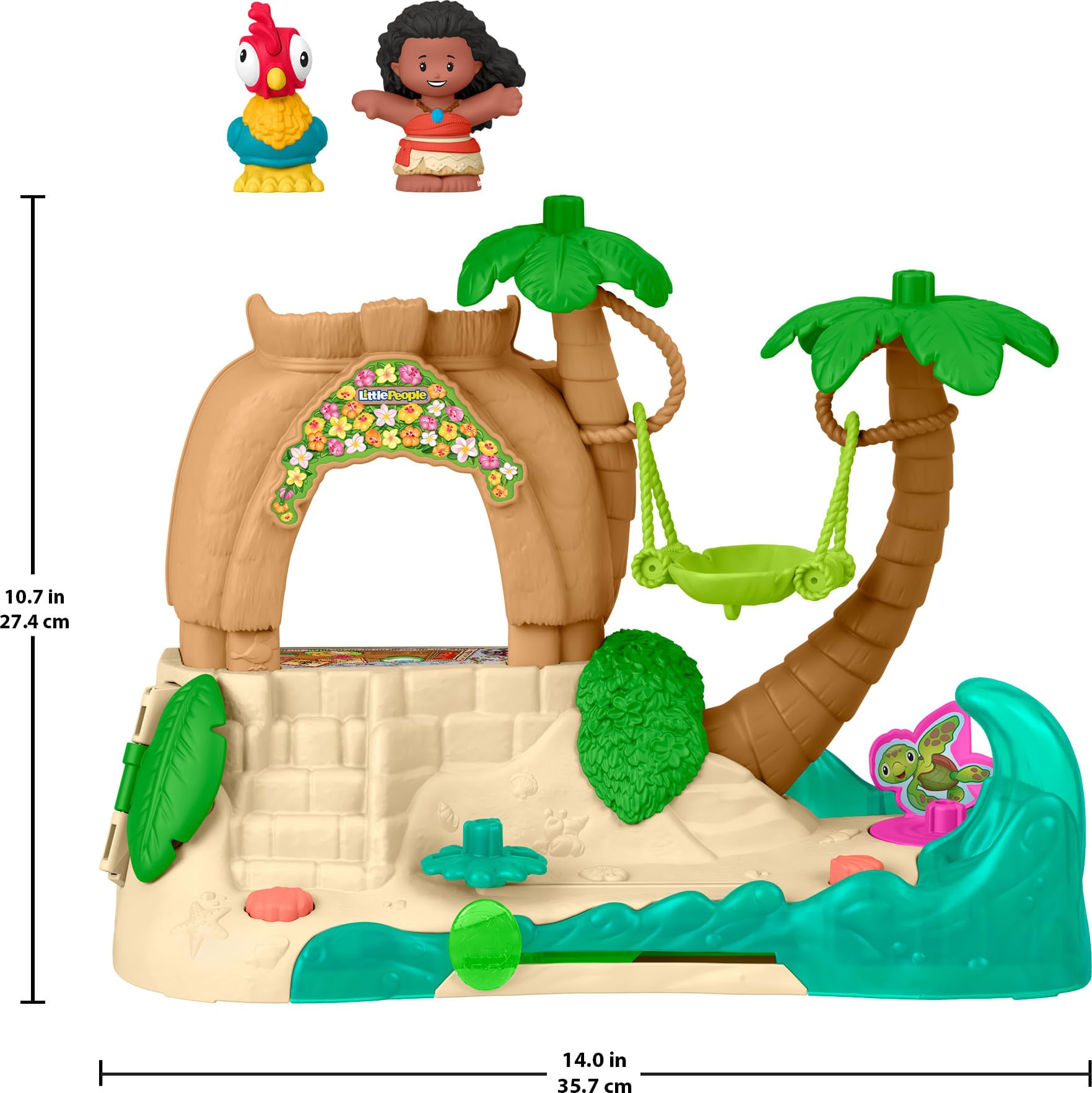 Fisher-Price Little People Disney Princess Moana Adventure Village Playset - 3-Floor Interactive Play for Toddlers 4