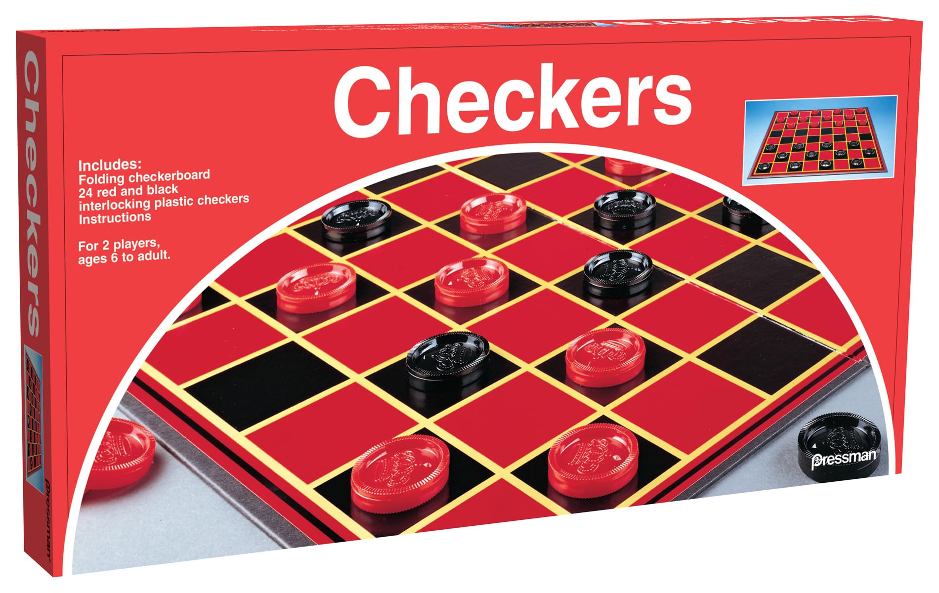 Pressman Classic Checkers Set - Traditional Board Game for 2 Players, Ages 6+ 5